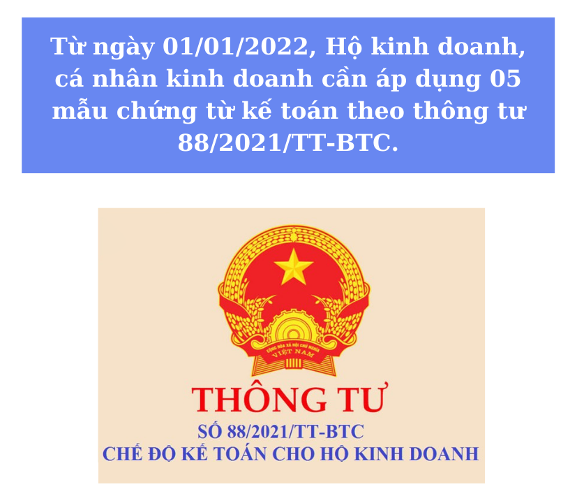 Những điểm mới của thông tư 88 và các quy định về chế độ kế toán cho hộ, cá nhân kinh doanh