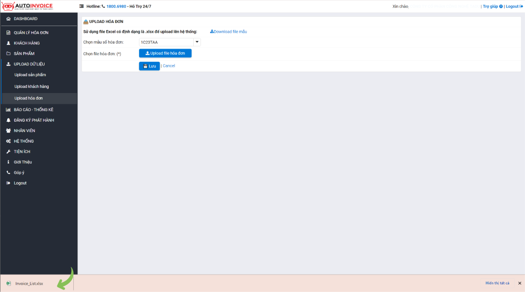 [Auto Invoice] Hướng dẫn upload hóa đơn trên phần mềm Hóa đơn điện tử Auto Invoice
