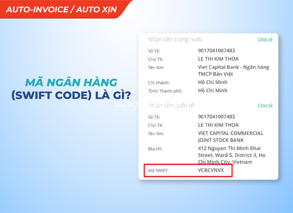 Mã ngân hàng (Swift Code)