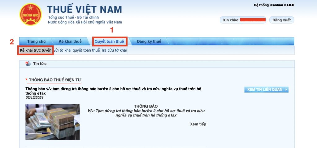 Hướng dẫn quyết toán thuế thu nhập cá nhân TNCN online 2023