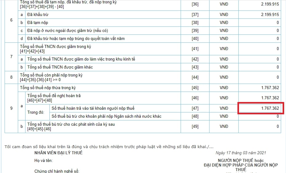 Hướng dẫn quyết toán thuế thu nhập cá nhân TNCN online 2023