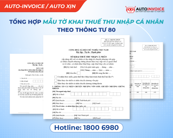 Tổng hợp tất cả mẫu tờ khai thuế thu nhập cá nhân theo Thông tư 80 mới nhất