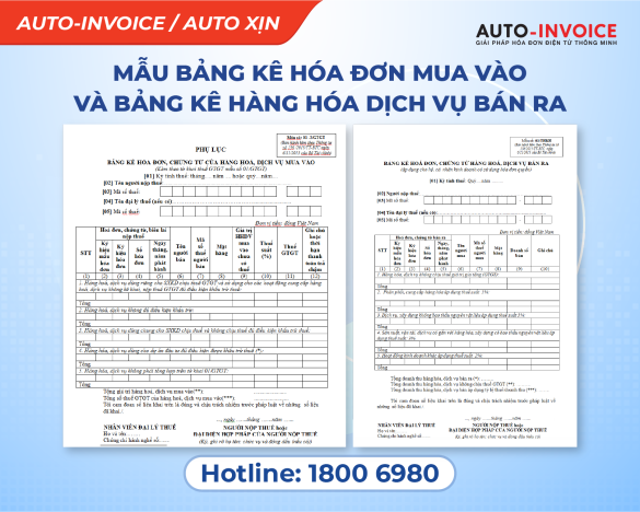 Tổng hợp mẫu bảng kê hóa đơn mua vào và bảng kê hàng hóa dịch vụ bán ra