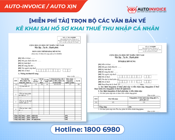 [MIỄN PHÍ TẢI] Trọn bộ các văn bản về "Kê khai sai hồ sơ khai thuế thu nhập cá nhân" 2023