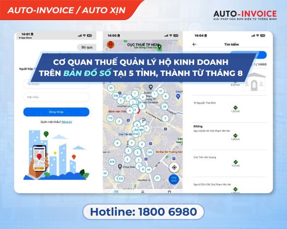Cơ quan thuế chính thức quản lý hộ kinh doanh trên bản đồ số tại 5 tỉnh, thành từ tháng 8